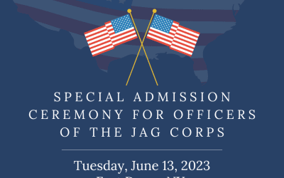 Special Admission Ceremony for Officers of The Judge Advocate General’s Corps – June 13, 2023