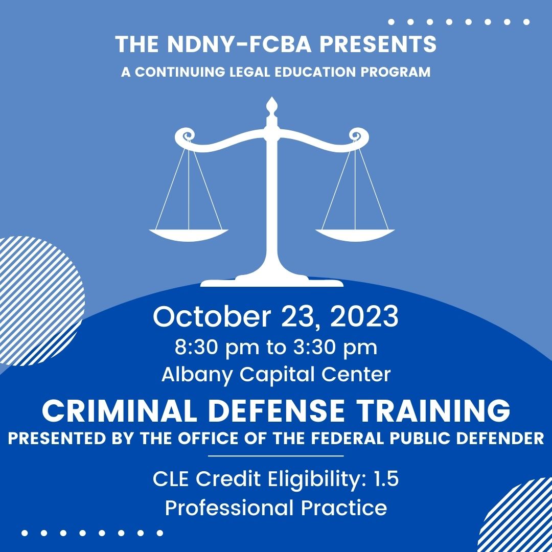 Federal Criminal Defense Training