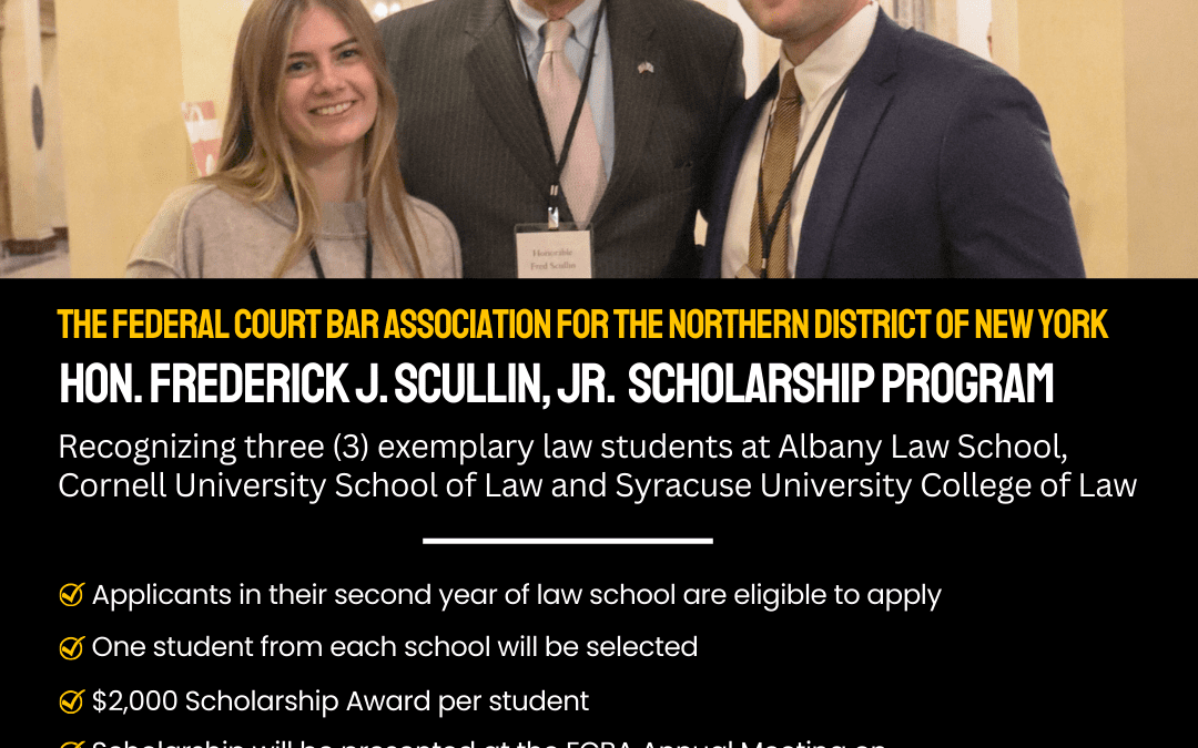 Hon. Frederick J. Scullin, Jr. Scholarship Application 2026