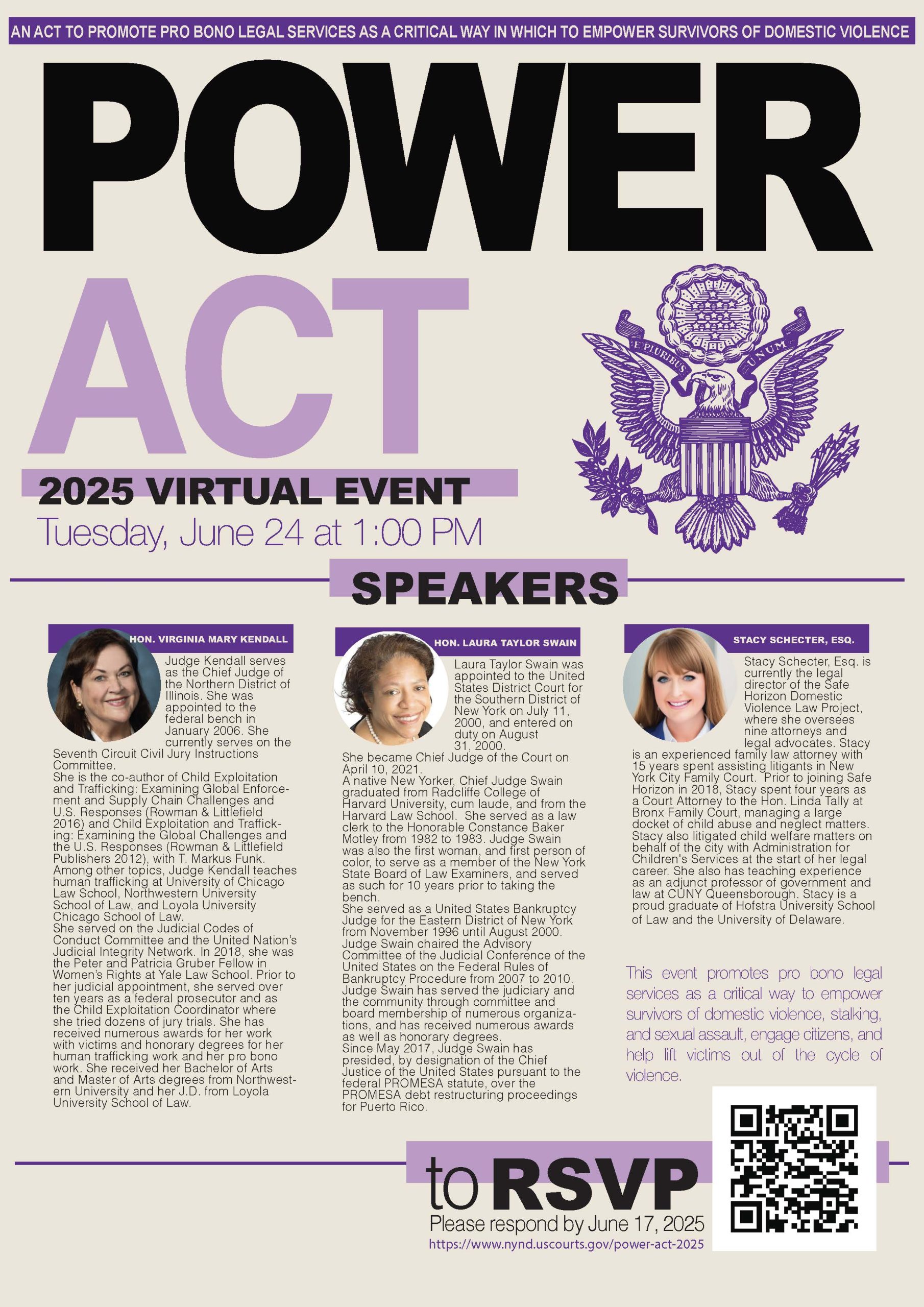 POWER Act 2025 Virtual Event Flyer