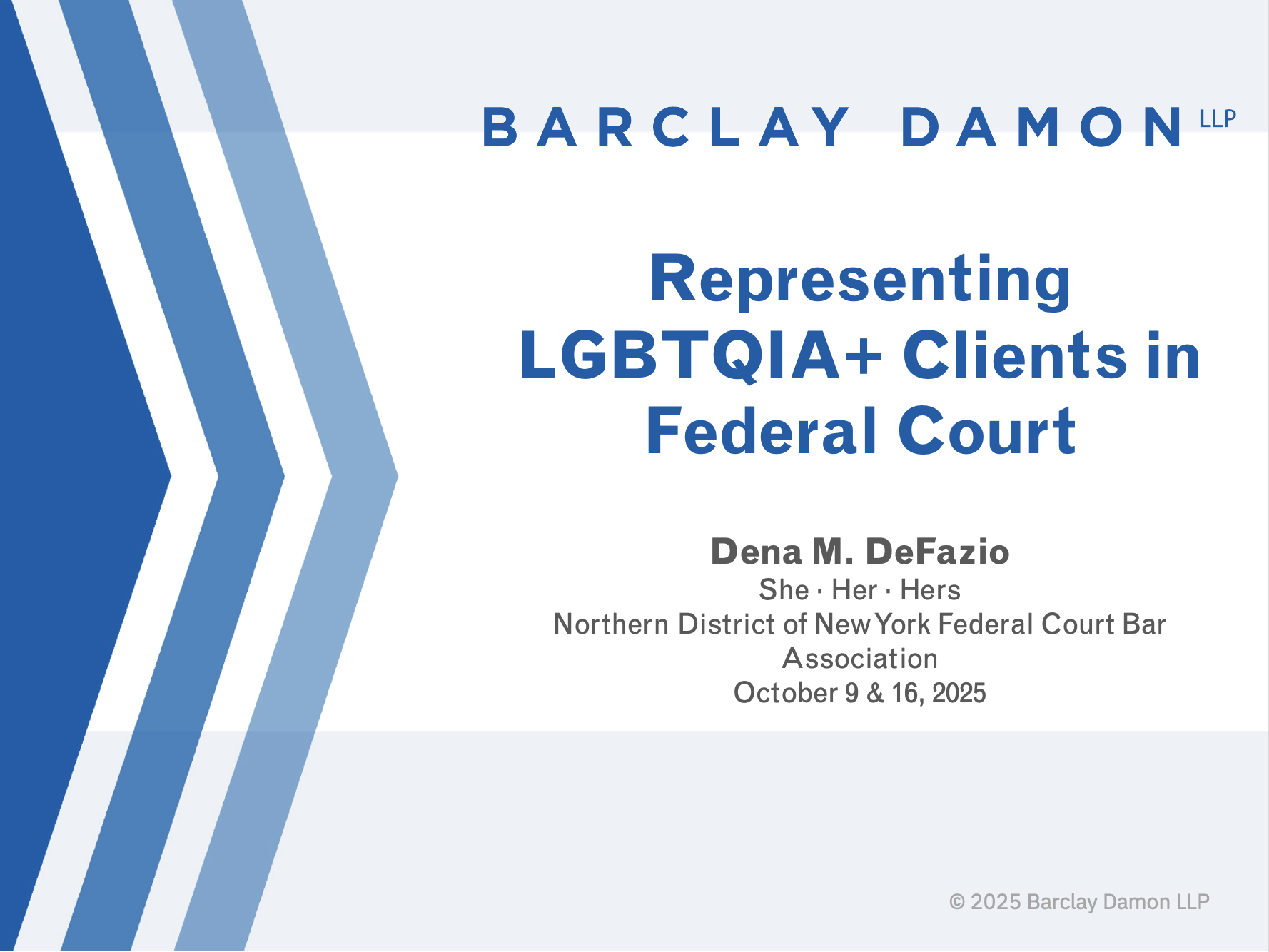 Representing LGBQTIA+ Clients in Fed Court