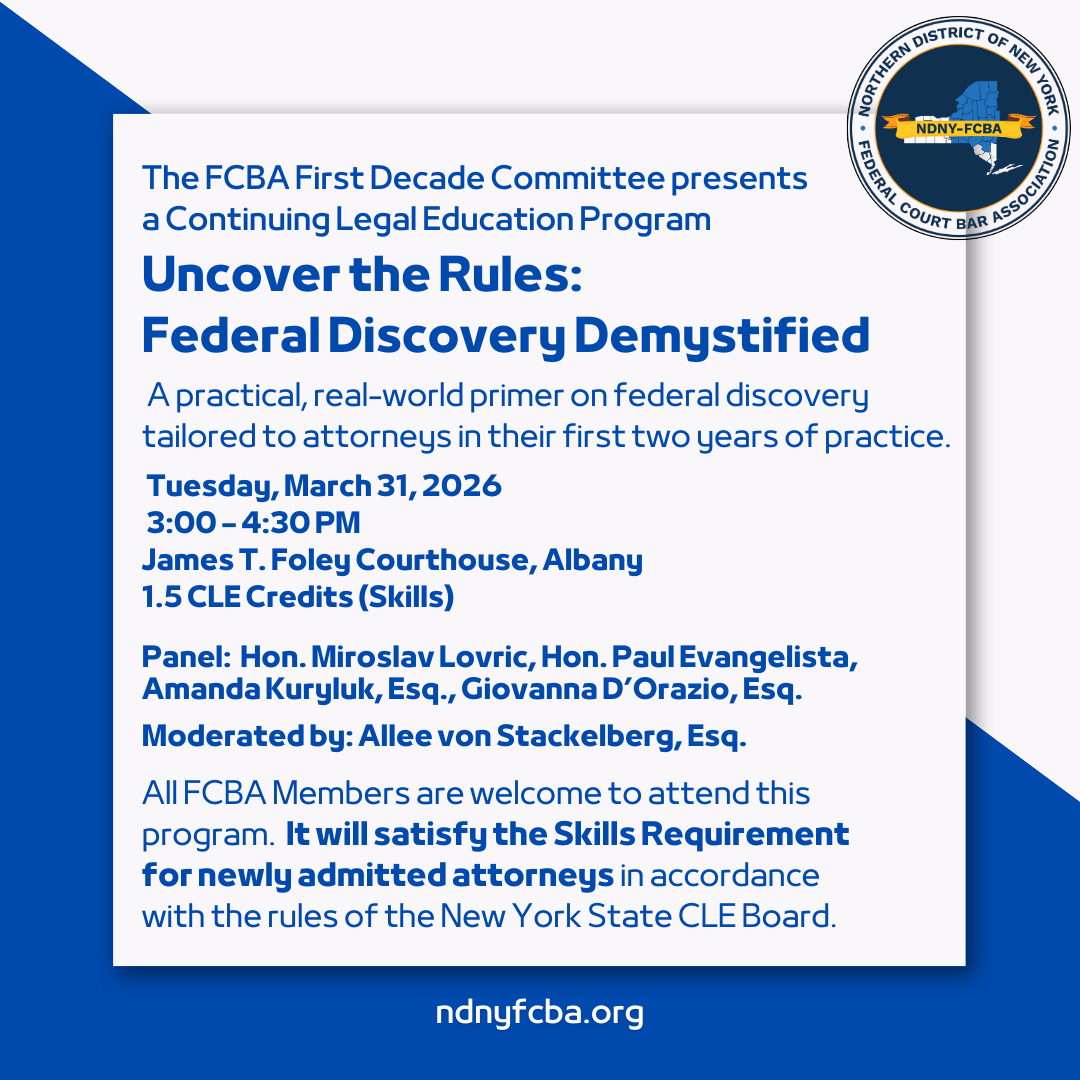 Notice of CLE - Federal Discovery Demystified