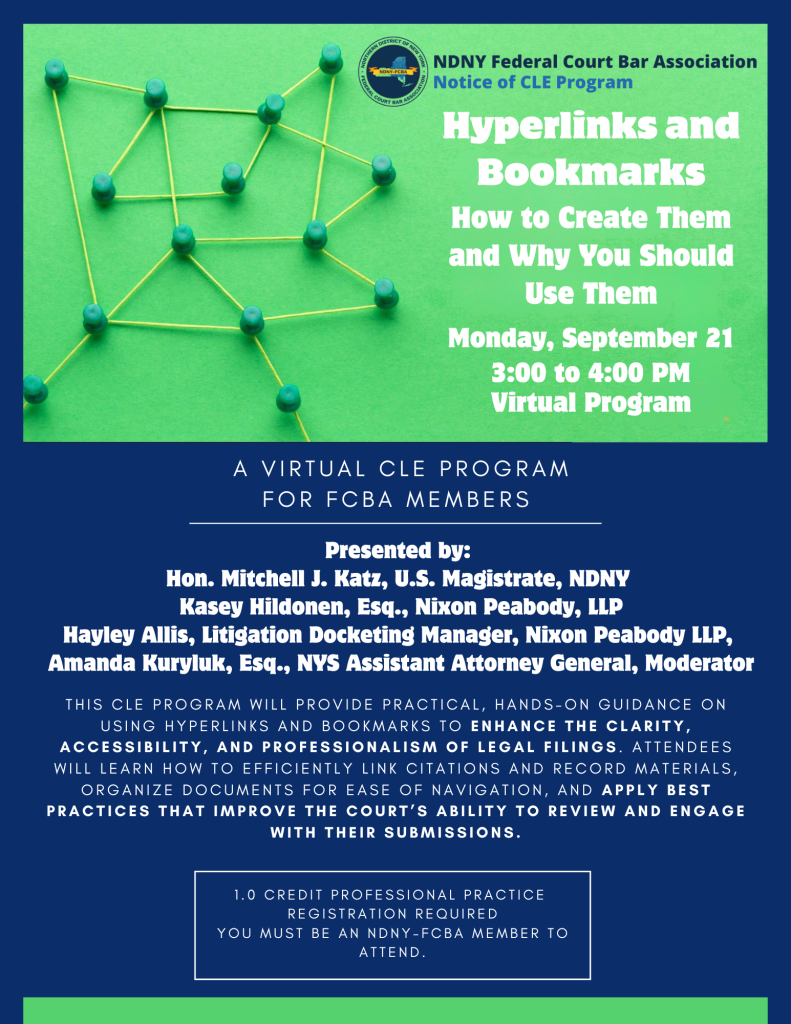 CLE Hyperlinks and Bookmarks
