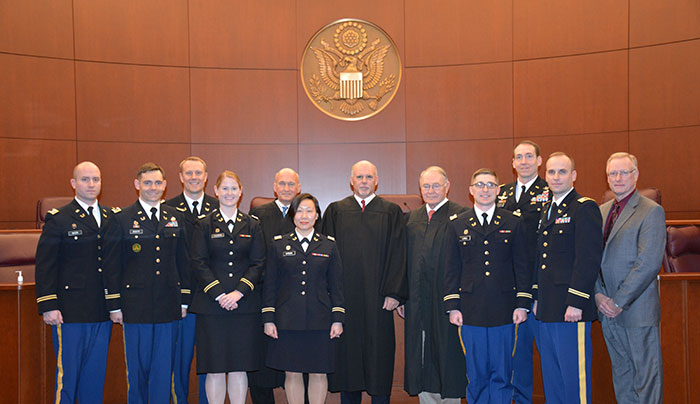 group of judges and JAG officers